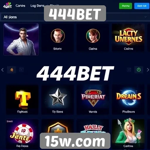 Variedade de jogos disponíveis no site 444BET